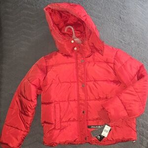 Kids Red Puffer Jacket